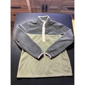 Columbia Men's Fleece Pullover – Green/Gray – Size L